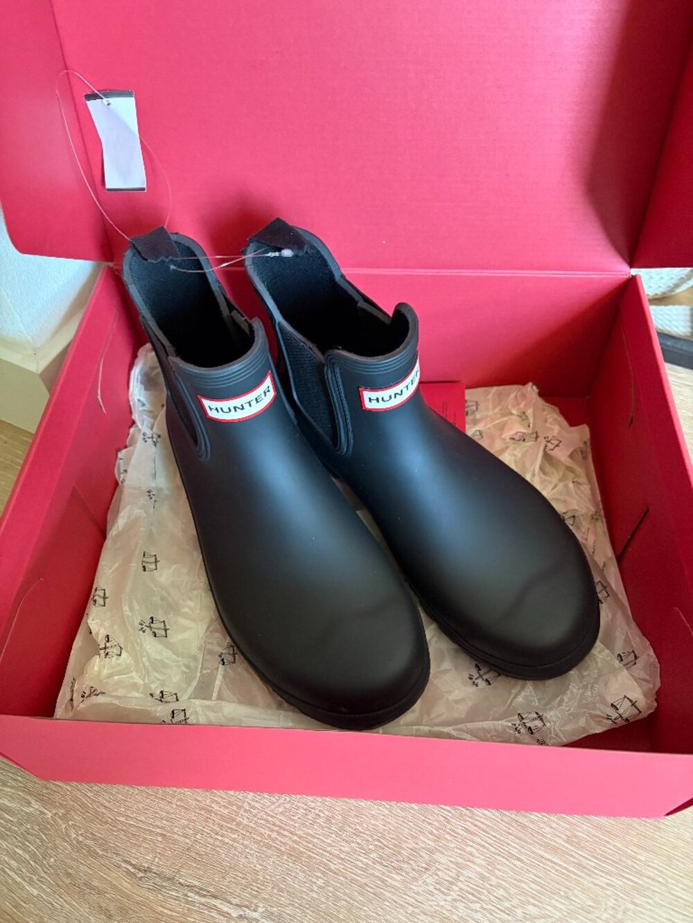NIB Hunter Women's Original Chelsea Boot Black Size 9